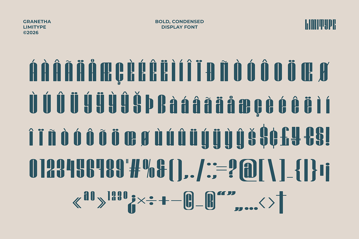 Granetha - Bold Condensed Font Image 9