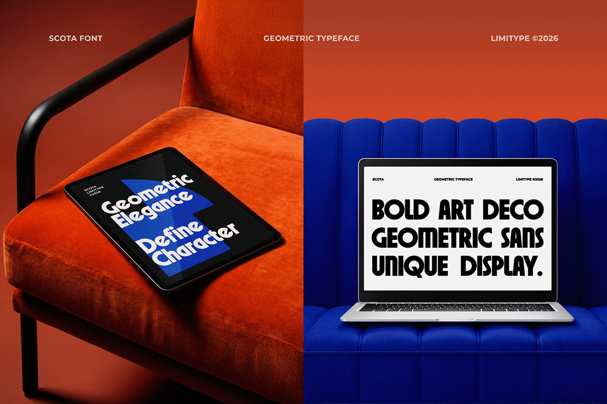 Scota - Bold Geometric Font Image 1