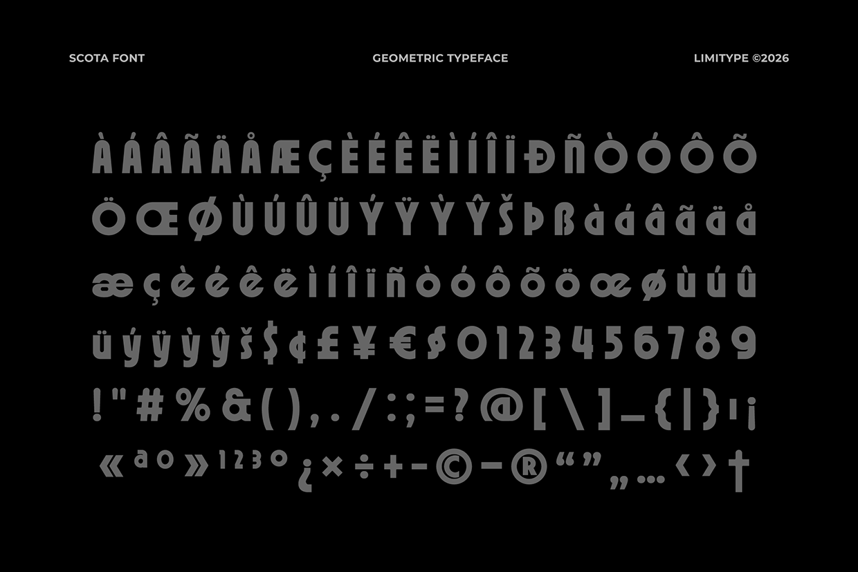 Scota - Bold Geometric Font Image 9