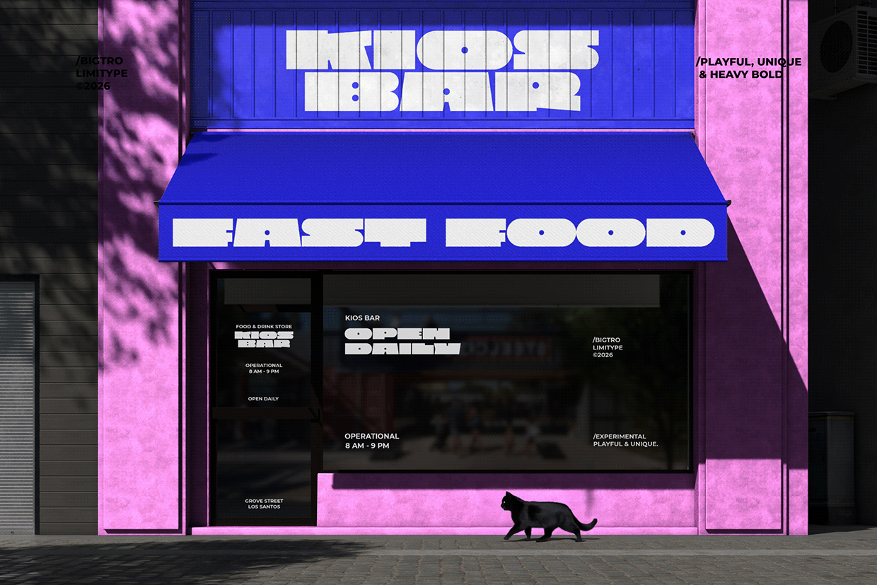 Bigtro - Bold Display Font Image 0