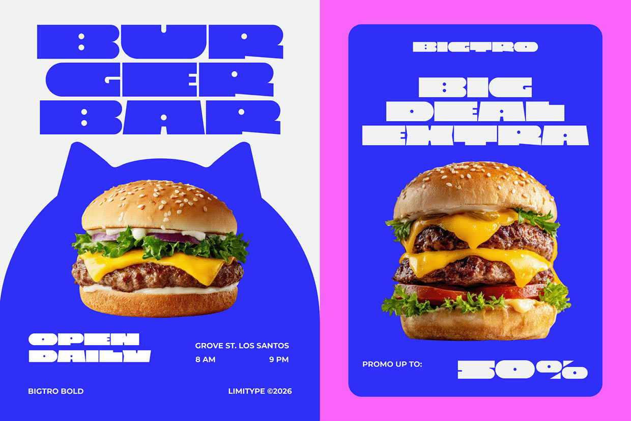 Bigtro - Bold Display Font Image 1