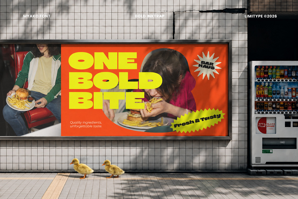 Myako - Bold Inktrap Font Image 1