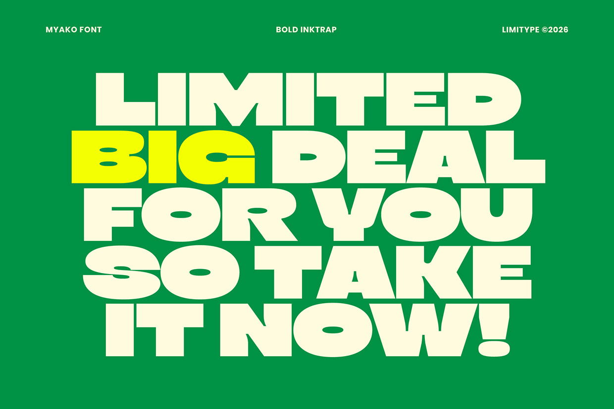 Myako - Bold Inktrap Font Image 2