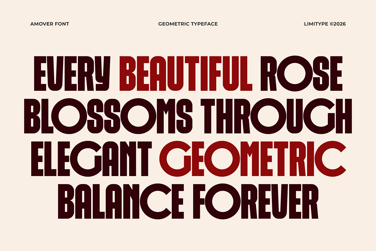 Amover - Bold Geometric Font Image 0