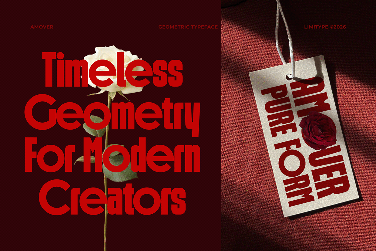 Amover - Bold Geometric Font Image 2