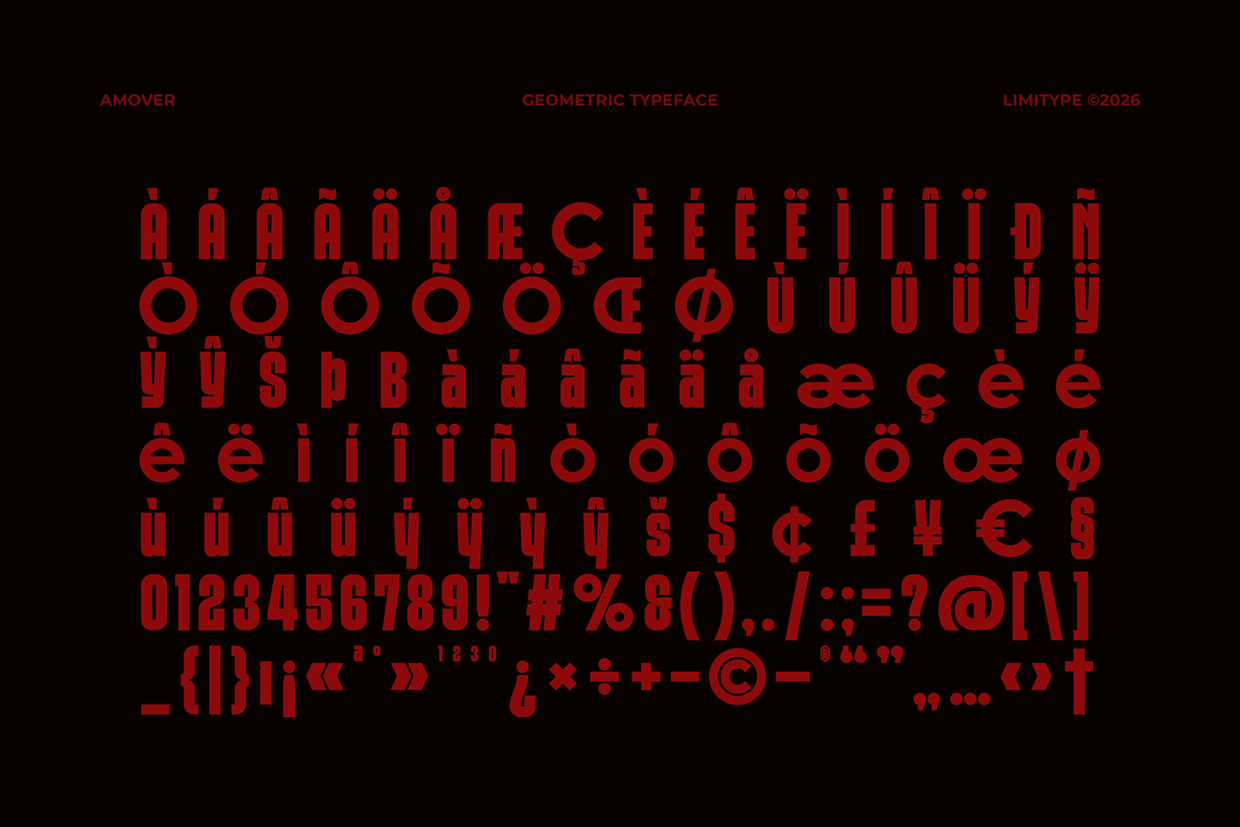 Amover - Bold Geometric Font Image 9