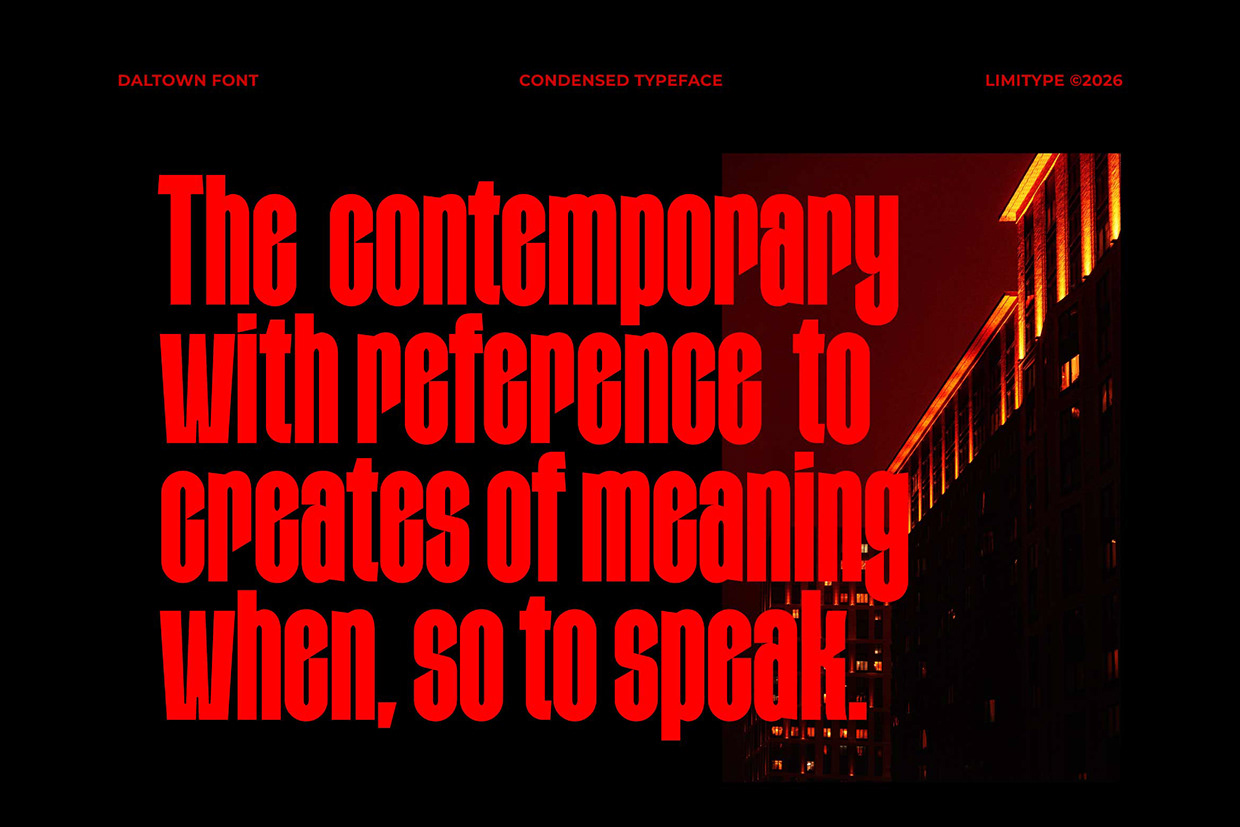 Daltown - Bold Condensed Font Image 1