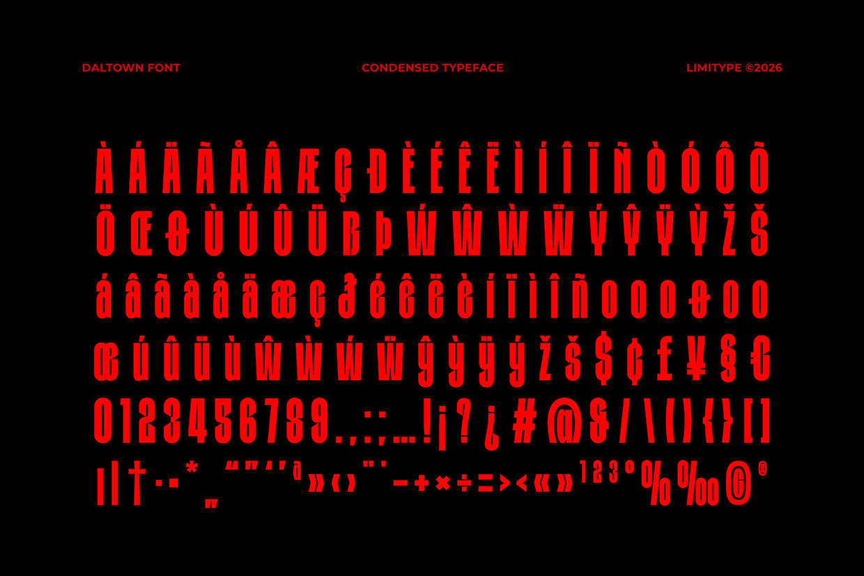 Daltown - Bold Condensed Font Image 9