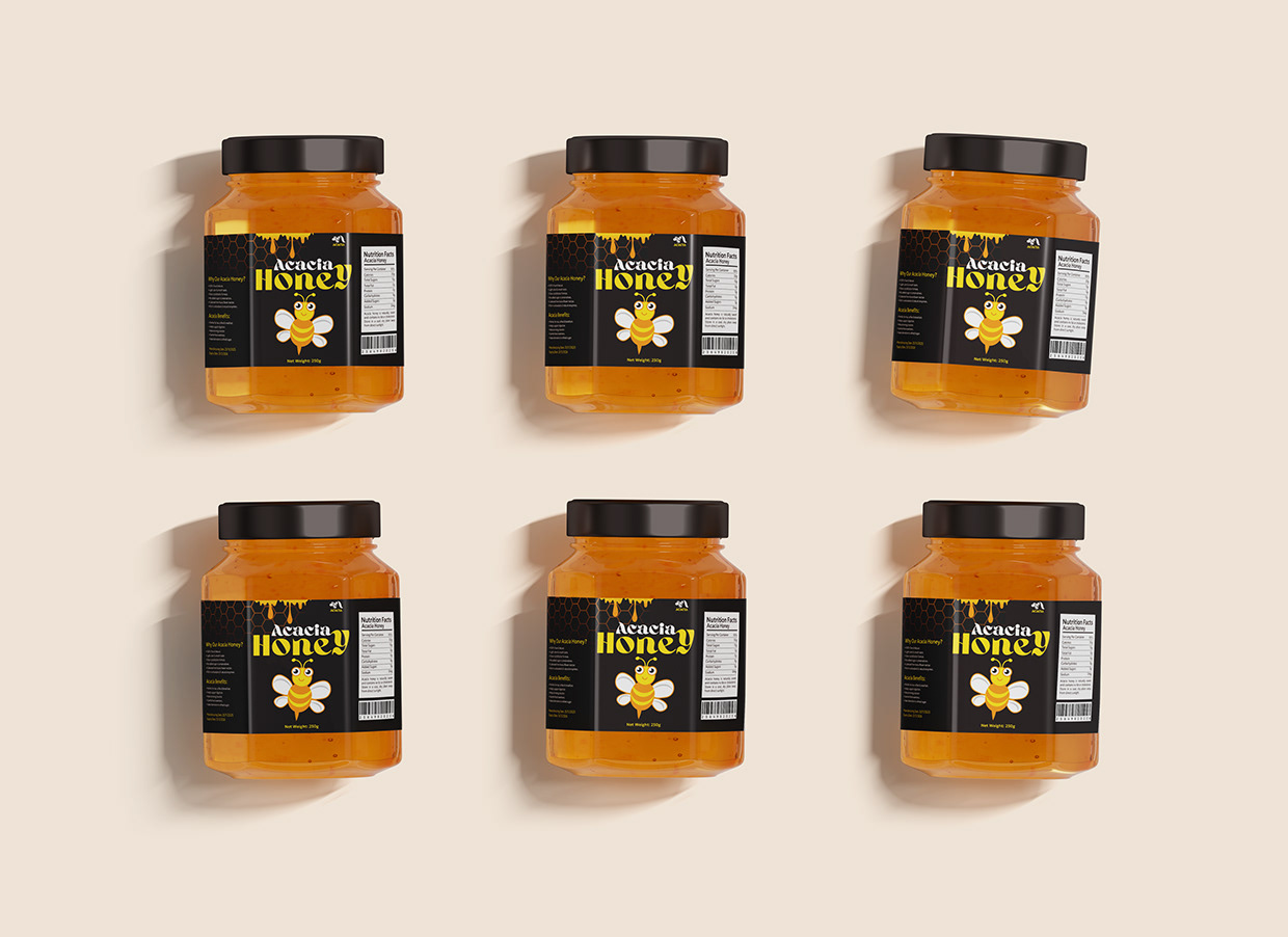 Acacia Honey Jar Packaging Design Image 3
