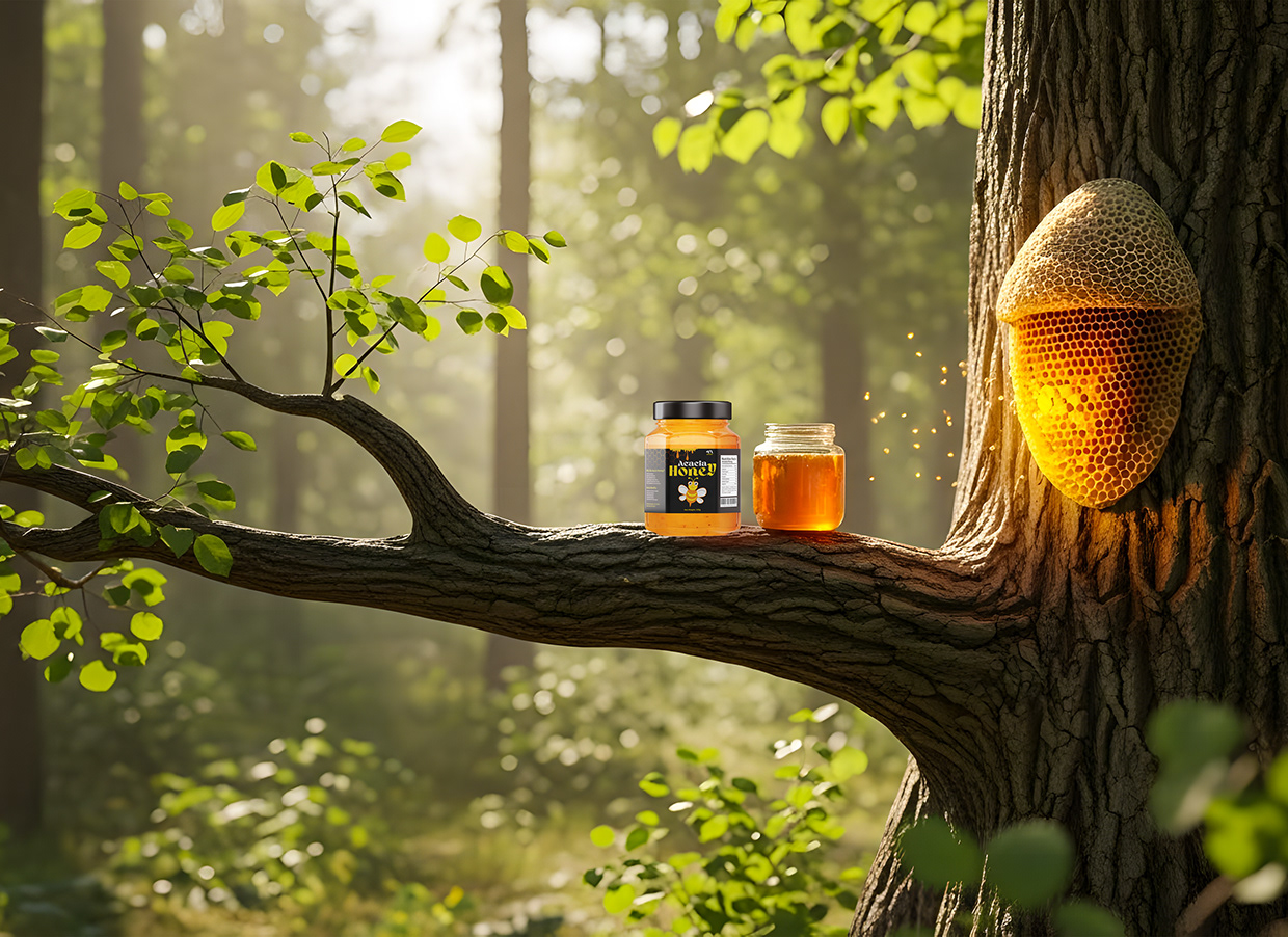 Acacia Honey Jar Packaging Design Image 4