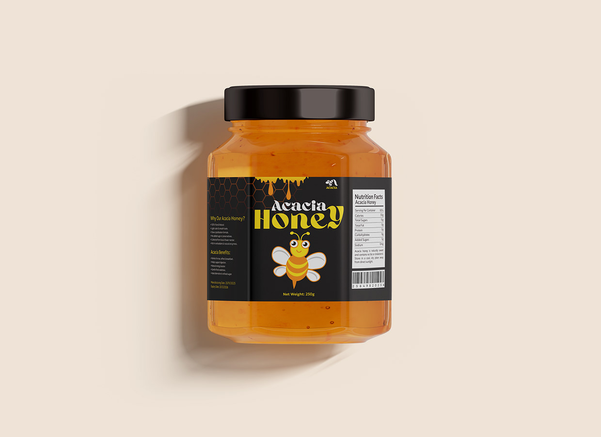 Acacia Honey Jar Packaging Design Image 9