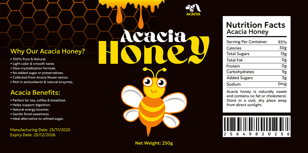 Acacia Honey Jar Packaging Design Image 10
