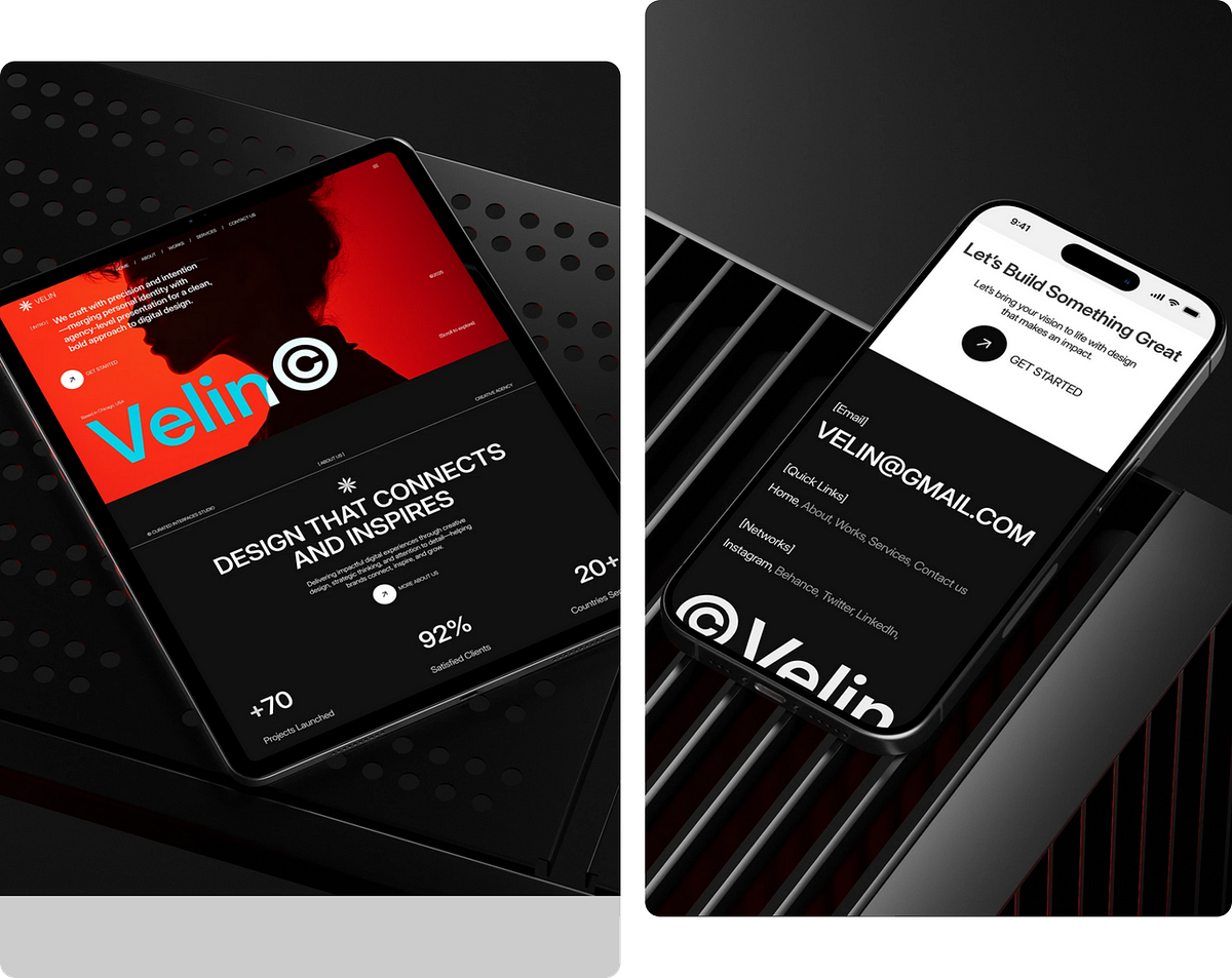 Velin - Modern Portfolio Website UI Image 0