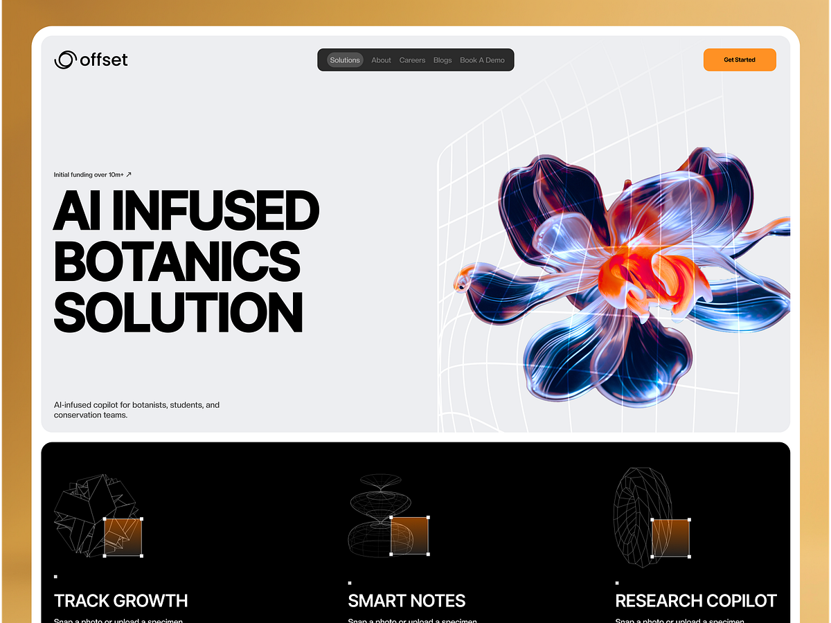 Offset - AI-Infused Botanics SaaS Landing Page