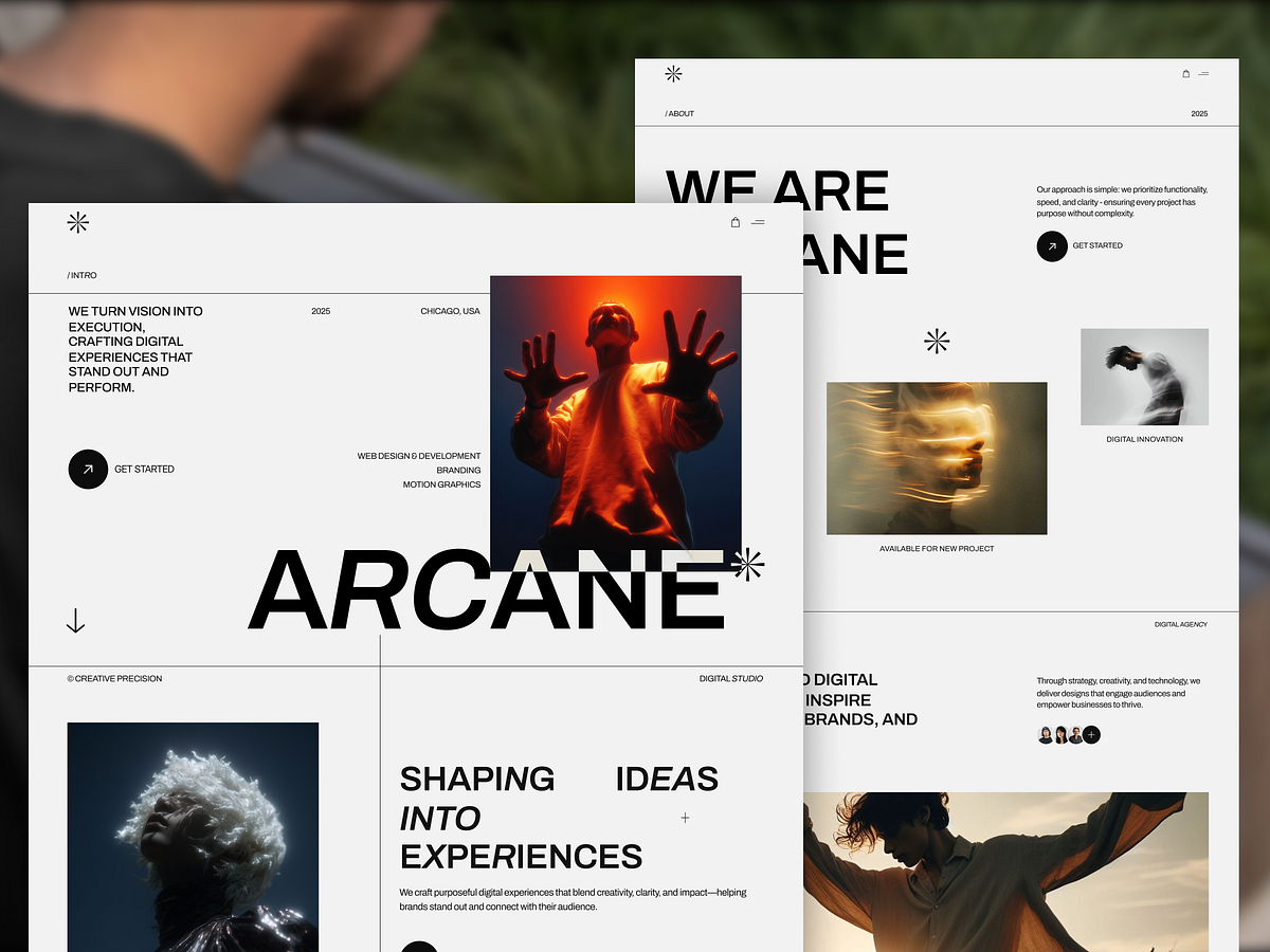Arcane - A Thoughtfully Crafted Portfolio Website UI Design Image 3