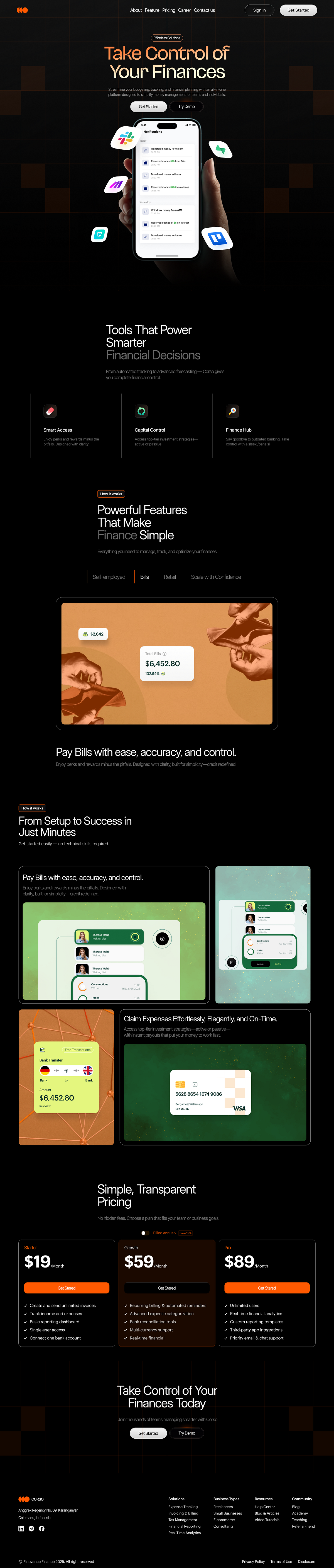 Corso - Finance Management UI Image 3