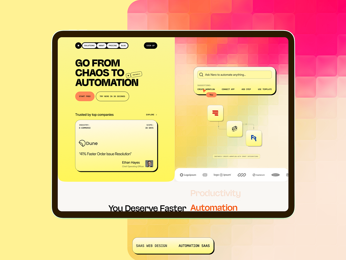 Cuckoo - Automation SaaS Web App Design