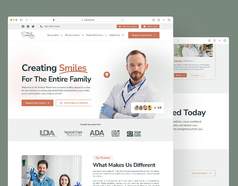 My Smile Dental Clinic Website | UX/UI Design