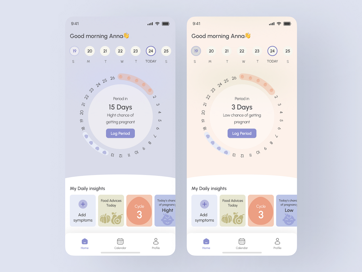 Mobile App UI UX Design | Femtech Wellness IOS Nutrition Tracker Image 4