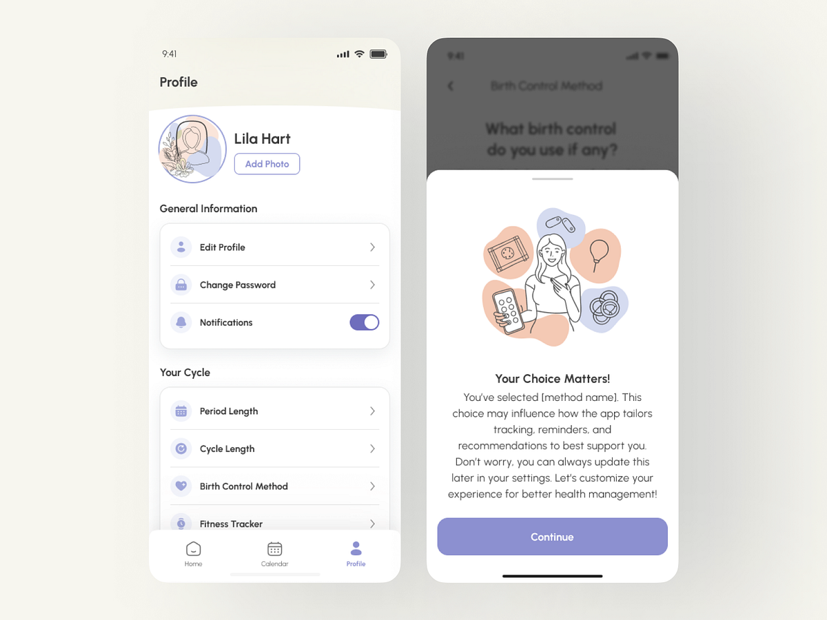 Mobile App UI UX Design | Femtech Wellness IOS Nutrition Tracker Image 5