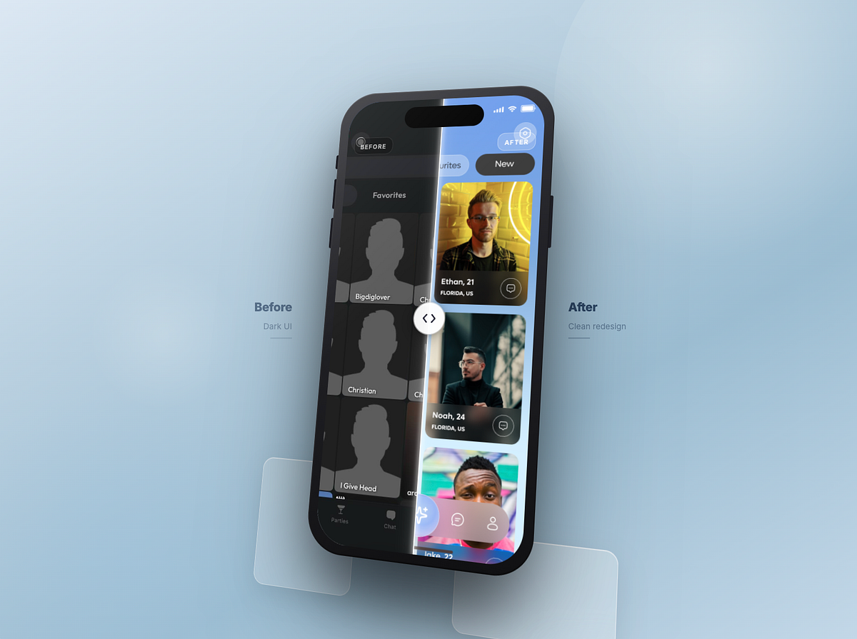 Mobile App Design UI UX Redesign Bump Community Dating App Image 0