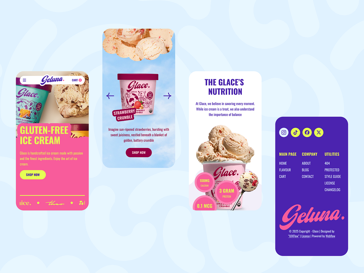Geluna - Ice Cream Shop Webflow Site Image 3