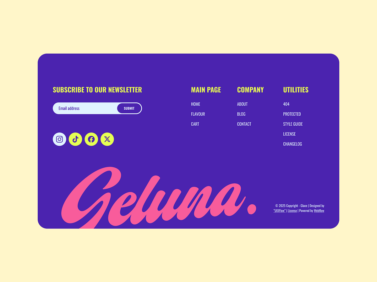 Geluna - Ice Cream Shop Webflow Site Image 4