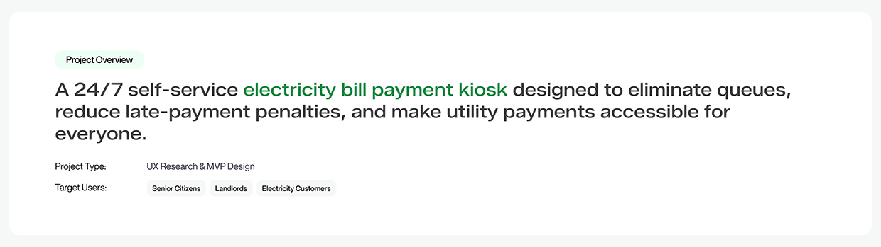 Electricity Bill Payment Kiosk Case Study Image 0
