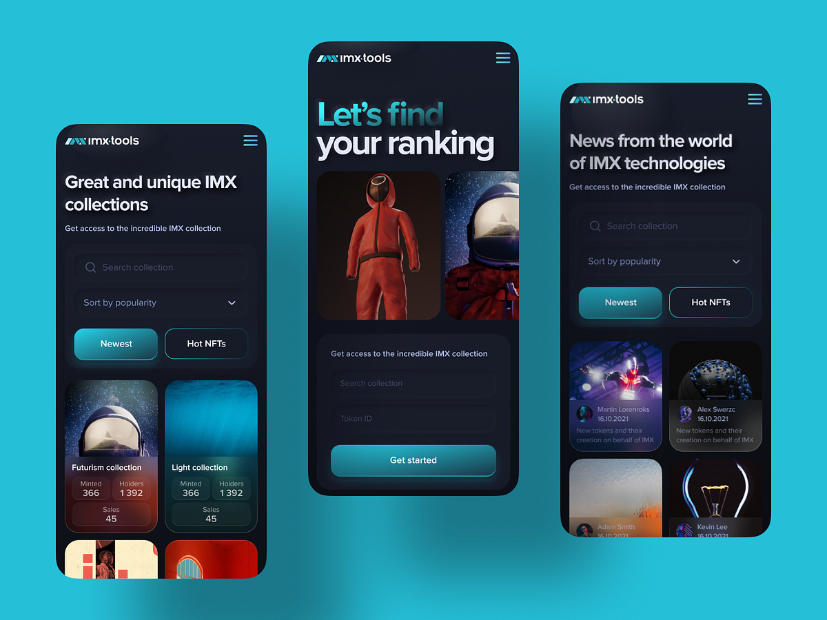 IMX Tools — Web3 Marketplace UI / Dark Mode Web & Mobile Design Image 0