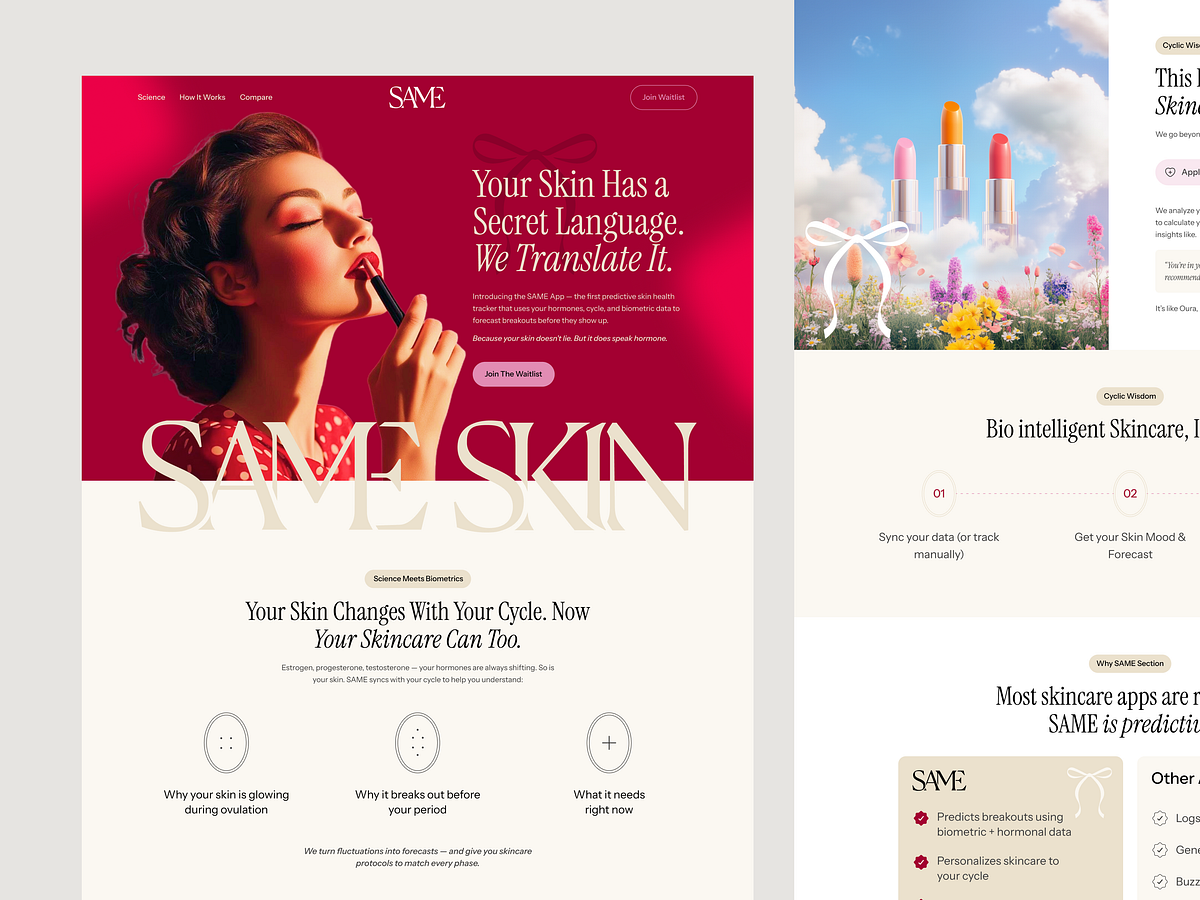 SAME Skin — Predictive Skincare Landing Page