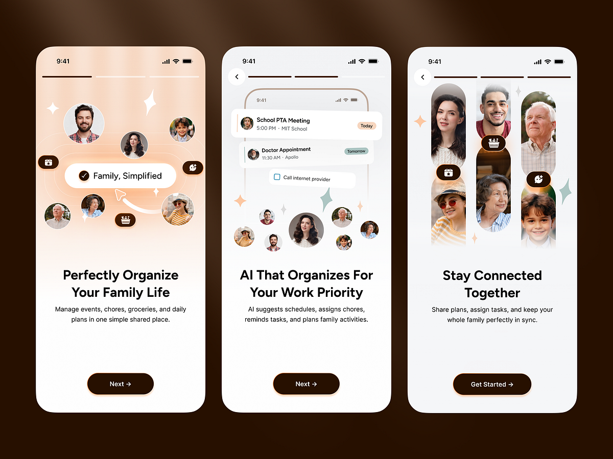 AI Family Organizer App Onboarding Experience