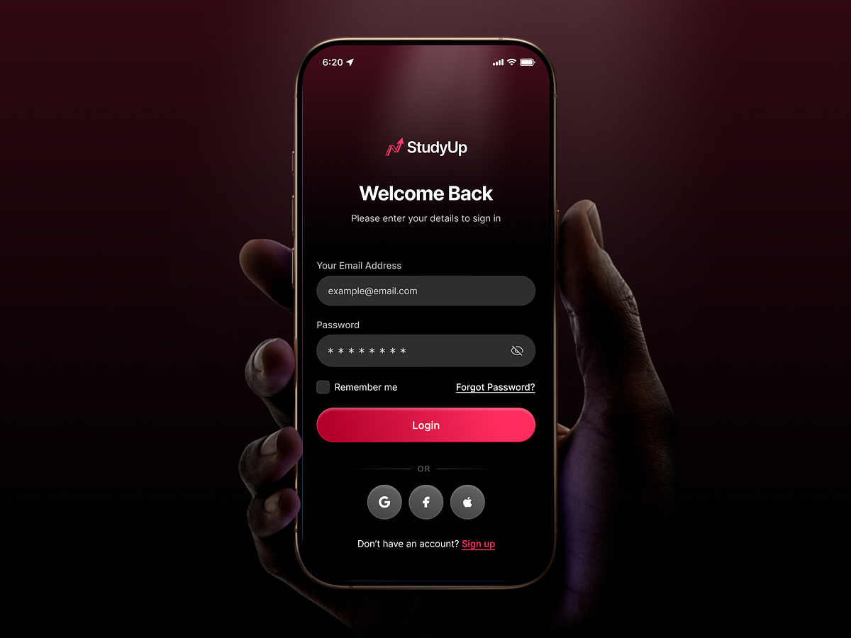 Mobile App UI — EdTech Learning App Onboarding & Login Flow Image 0