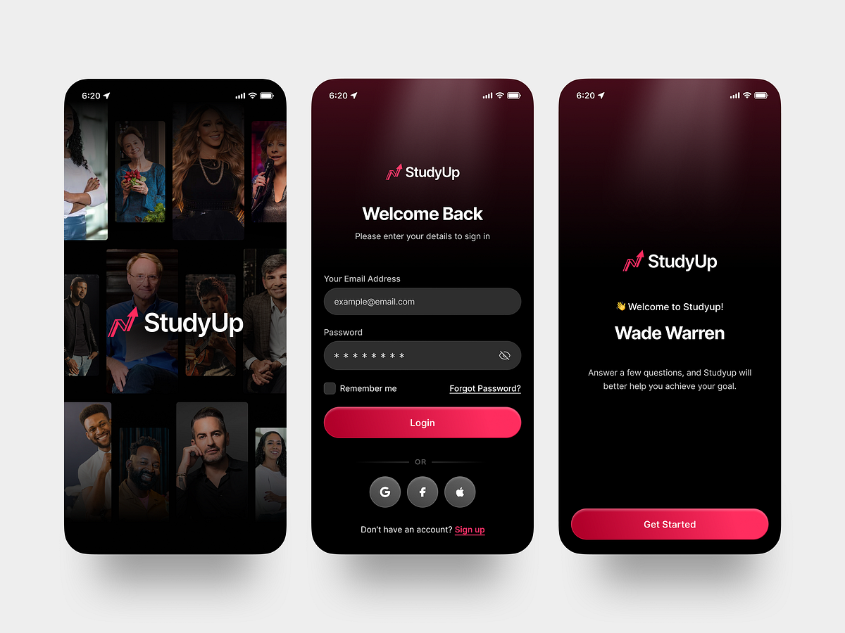Mobile App UI — EdTech Learning App Onboarding & Login Flow Image 1