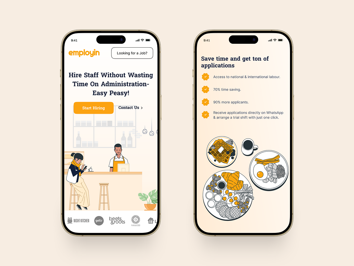 Hiring Platform Landing Page — SaaS Recruitment Website UI Image 1