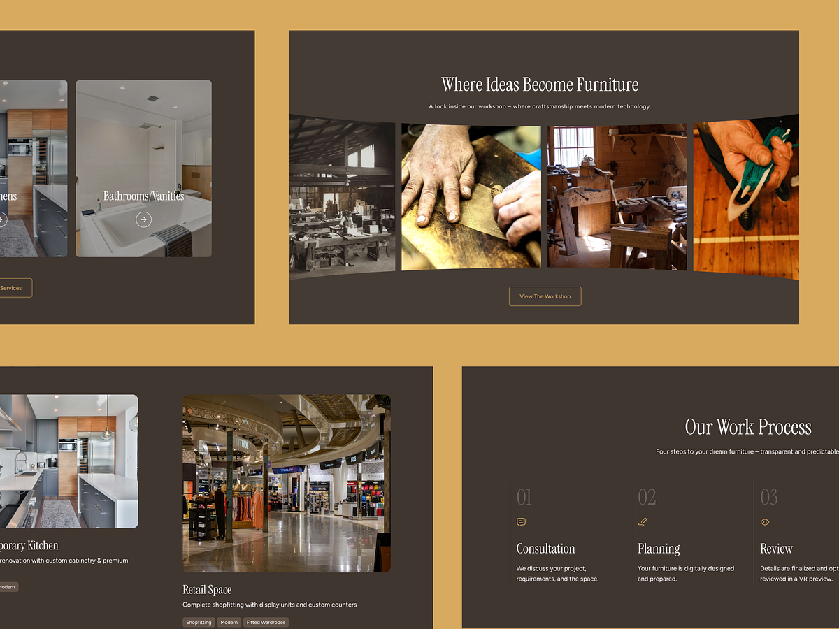 Furniture Website UI, Custom Interior & Carpentry Design Image 1