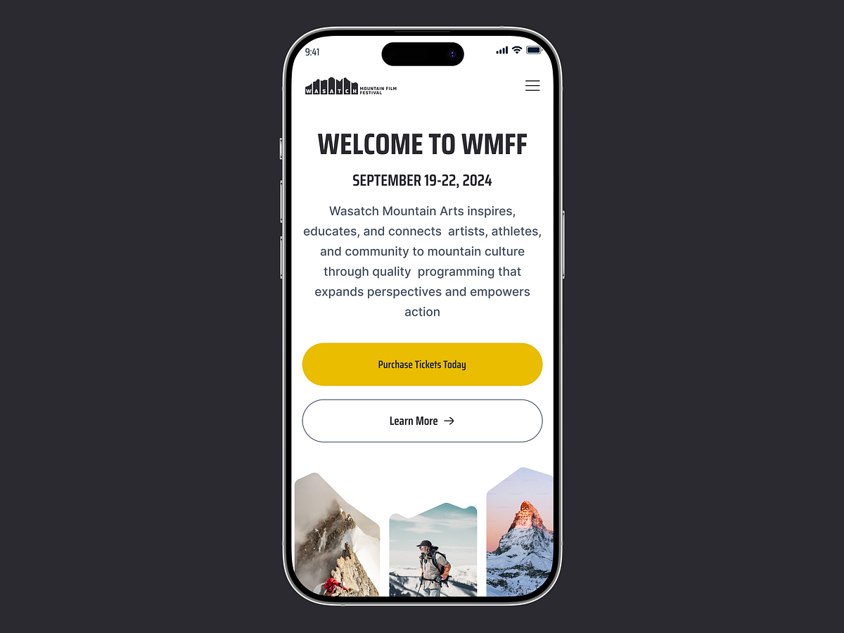 Adventure Film Festival Mobile App UI Experience Image 0
