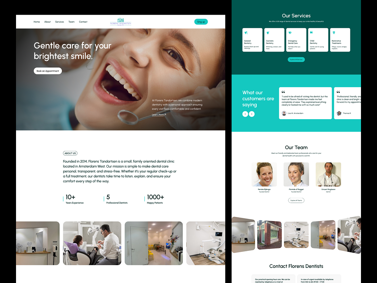 Dental Clinic Website Design – Modern Healthcare Landing Page