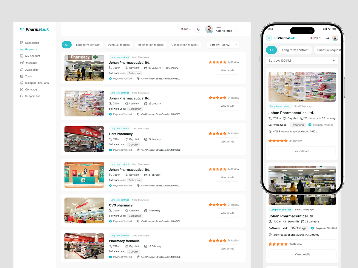 PharmaLink — Healthcare Staffing & Shift Management Platform Image 0