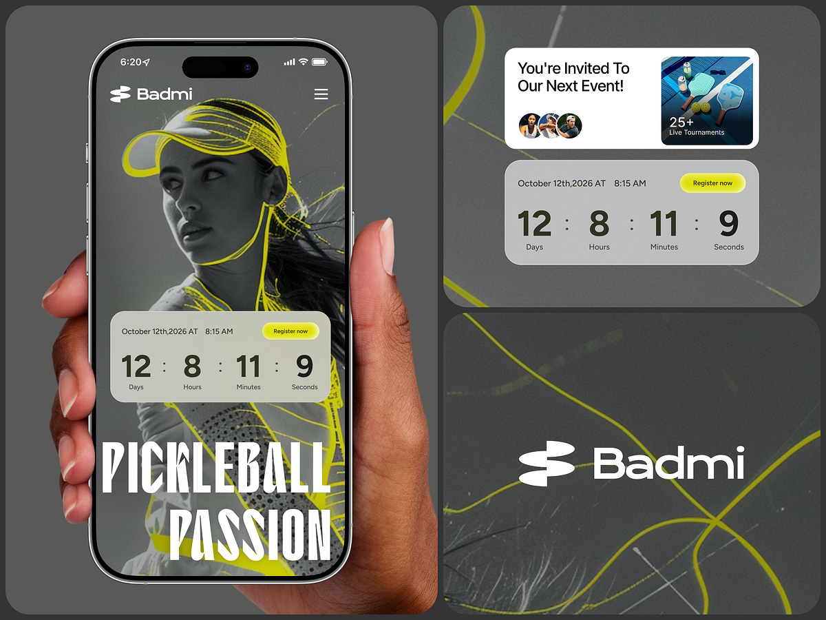 Pickleball Mobile Responsive UI