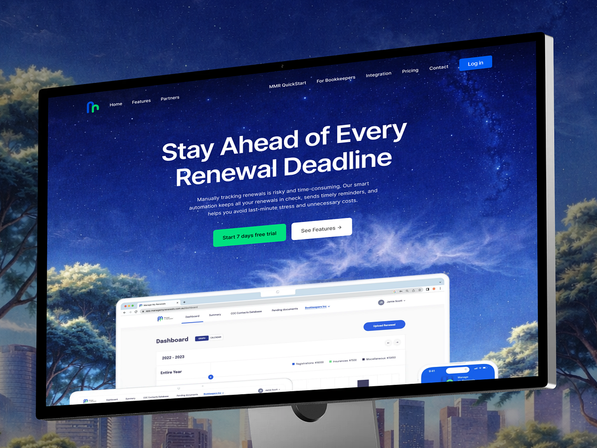 Manage My Renewals: SaaS Landing Page Redesign