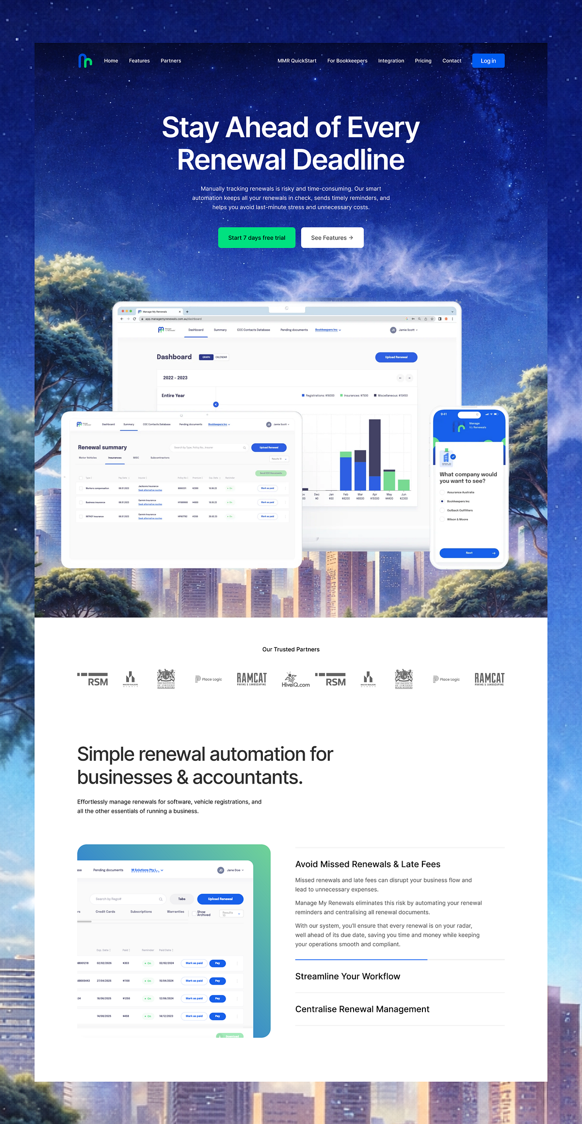 Manage My Renewals: SaaS Landing Page Redesign Image 0