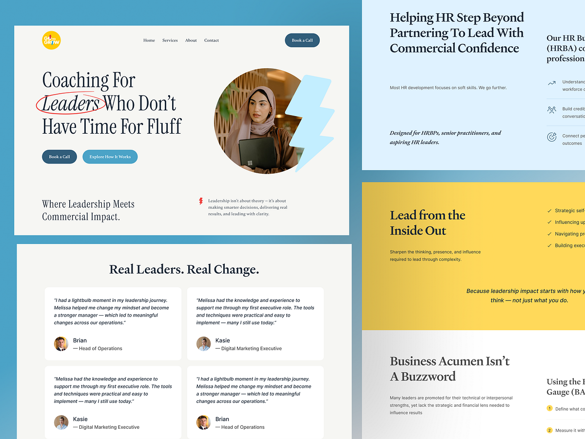 GoToGrow – Leadership Coaching Website | Business Consulting Lan Image 0