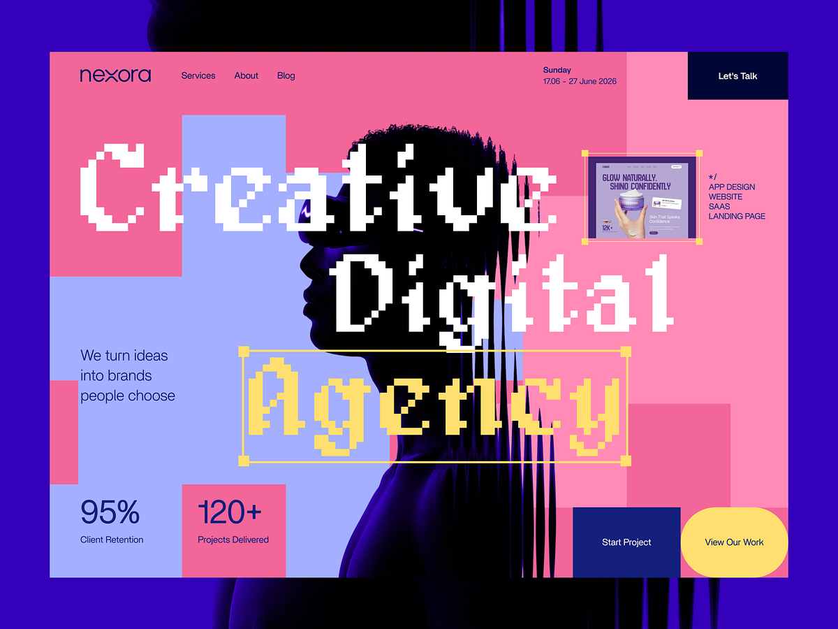 Digital Agency Website Design | Creative Landing Page UI