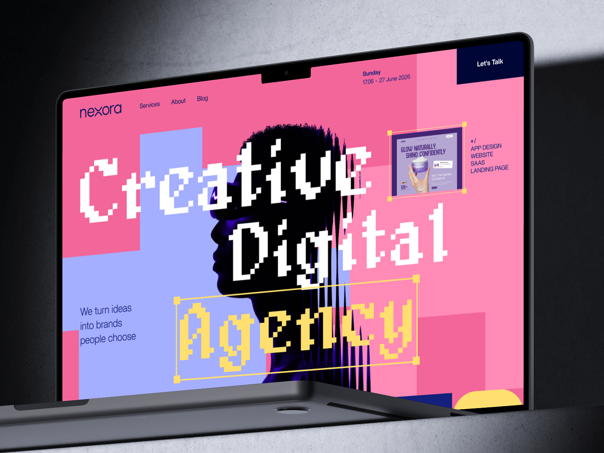 Digital Agency Website Design | Creative Landing Page UI Image 1