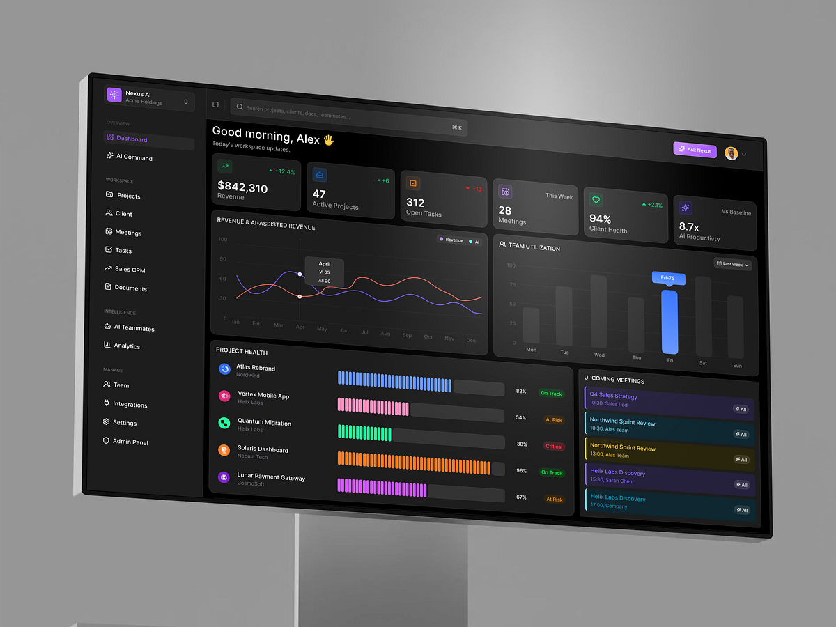 Nexus AI - Smart Workspace & Project Management Dashboard