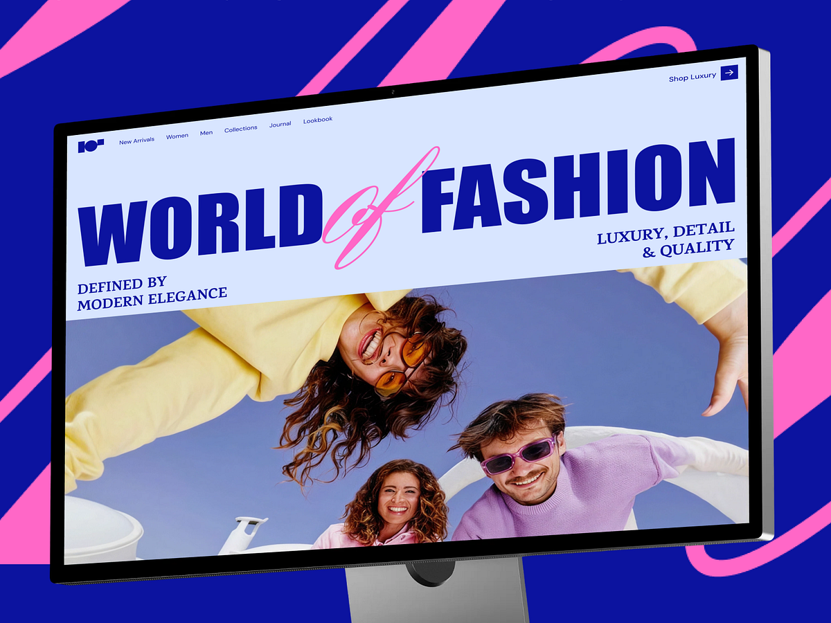 Luxury Fashion E-commerce Website UI Design Image 0
