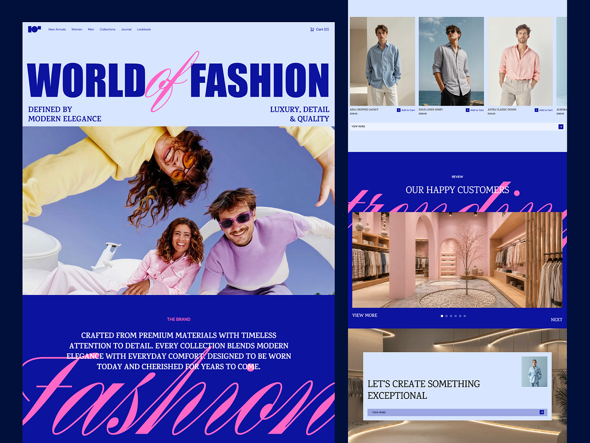 Luxury Fashion eCommerce Website Design