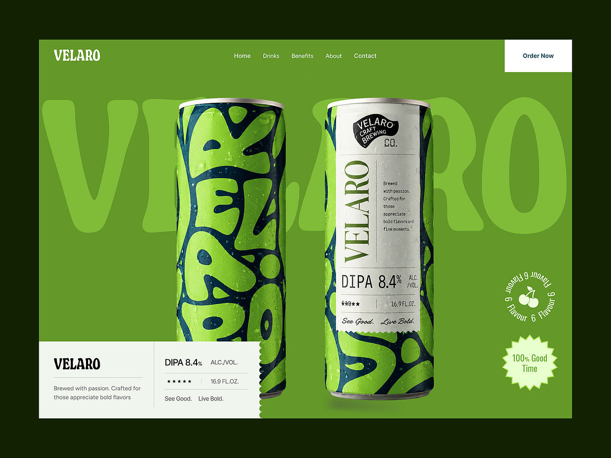 Energy Drink Brand Website Design
