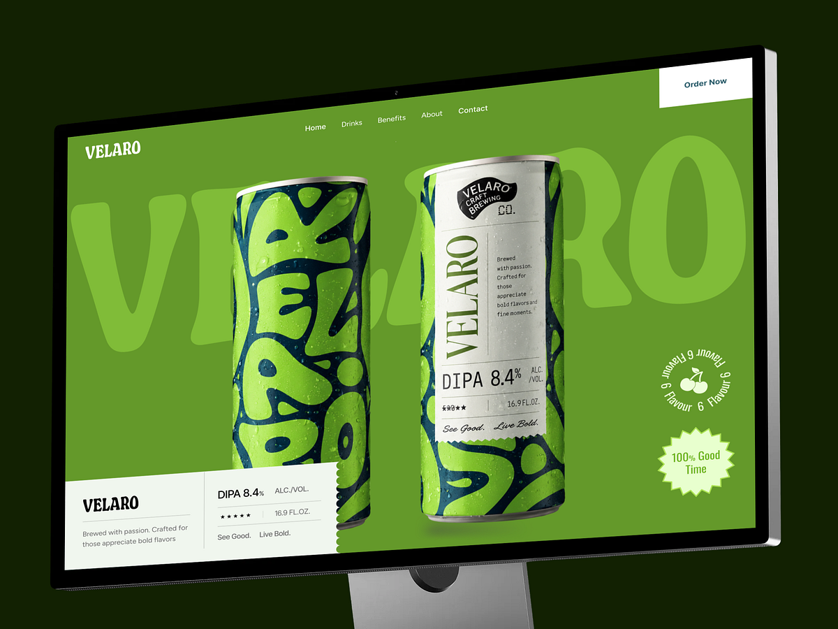 Energy Drink Brand Website Design Image 0
