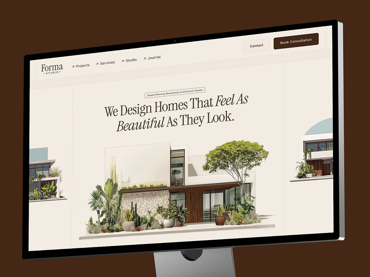 Forma - Residential Architecture Studio Website Design Image 0